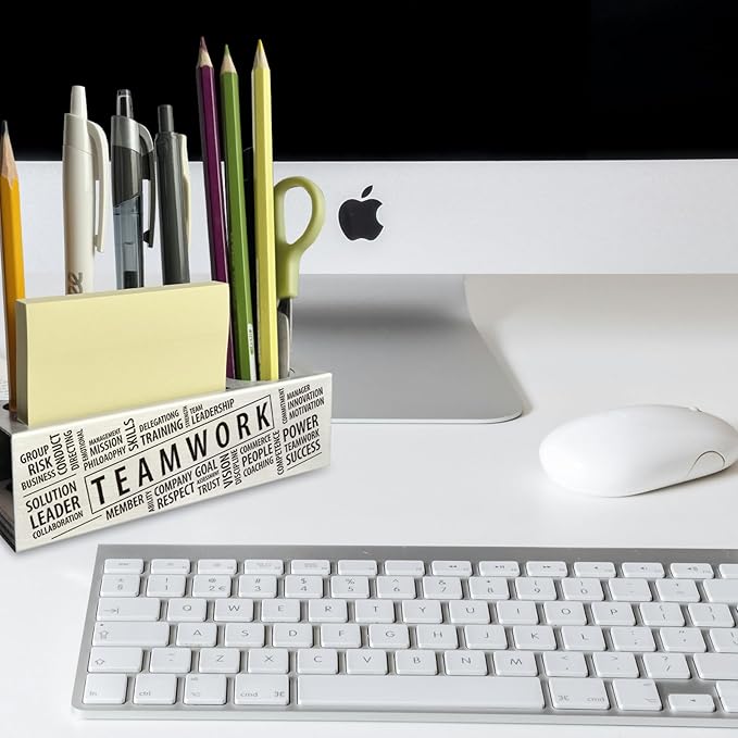 Teamwork Definition Gifts for Women, Men, Employees, Co Worker, Teamwork Team Desk Decor Stainless Steel Pen Pencil Holders WCC57