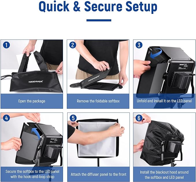 NEEWER 12.2"x11.4" Foldable Softbox Diffuser - Image 3