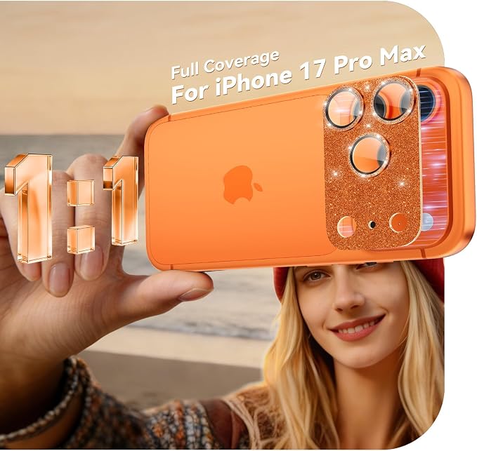 imluckies Compatible with iPhone 17 Pro Max Camera Lens Protector Bling - Image 3