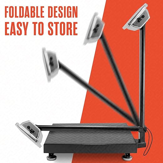 Houseables Industrial Scale, Platform Scale, 600 LB, Large, Weight Machine for Luggage, Shipping, Packages, Floor, Commercial, Heavy Duty, Box, Postal, Laundry, Warehouse, Luggage Weighing, Digital