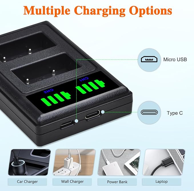 Pickle Power NB-2L NB-2LH Battery 2 Pack and LED Dua Charger - Image 5