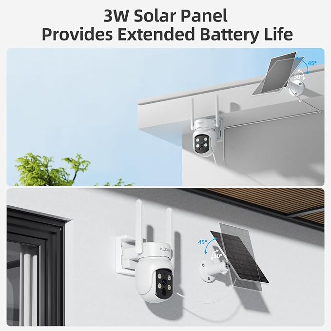 Solar Powered Security Cameras Wireless Outdoor, 4MP Cameras, 2 Cam kit - Image 6