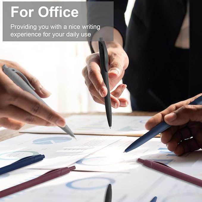 100 Pack Black Pens Bulk Retractable No Bleed Click Black Ink Smooth Writing Ballpoint Pens for School Office Supplies, 1.0mm