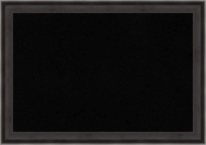 Amanti Art Black Cork Board for Wall, 28x40 Vision Board with Black Wood Frame, Large Corkboard Office Decor for Home Organization, Casual Corkboard Pinboard to Display Items for Home Organization in