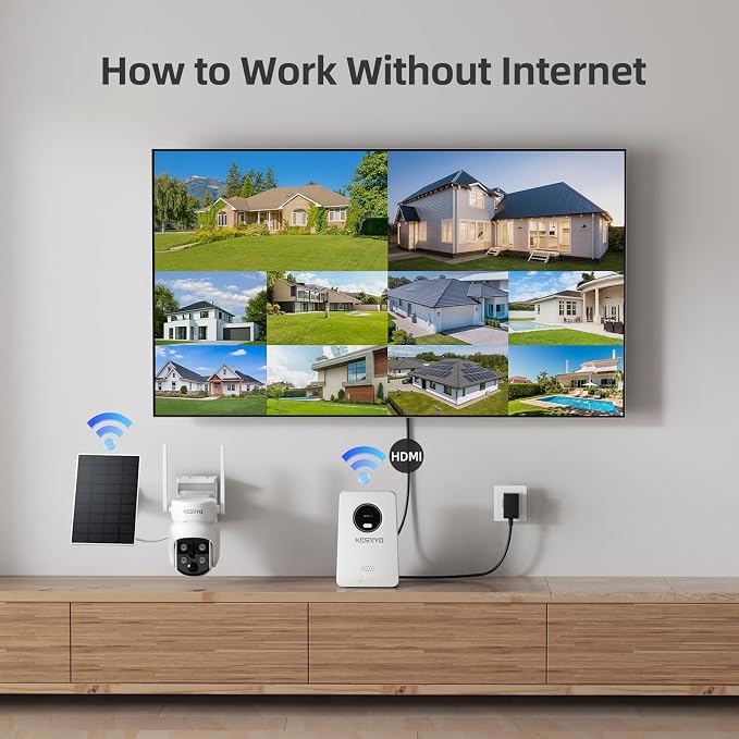 Solar Security Cameras Wireless Outdoor, 4MP Solar Powered, 8 Cam kit, Color - Image 7