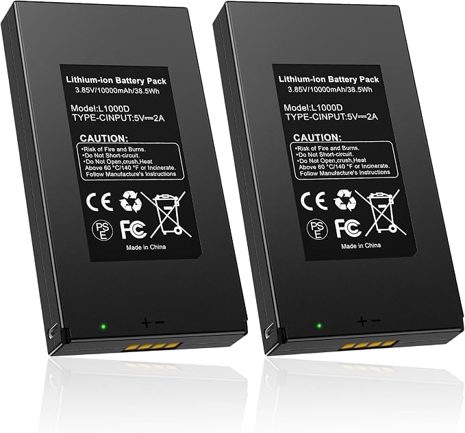 2 Pack 10000mAh Lithium Battery Pack by Unknown