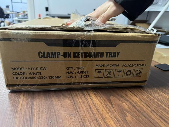 Large Keyboard Tray Under Desk Slide Out with Extra Sturdy C Clamp Mount System,26'' (30'' including Clamps) x11 Slide-Out Keyboard Drawer Under Desk for Typing,Keyboard Mouse Tray,White