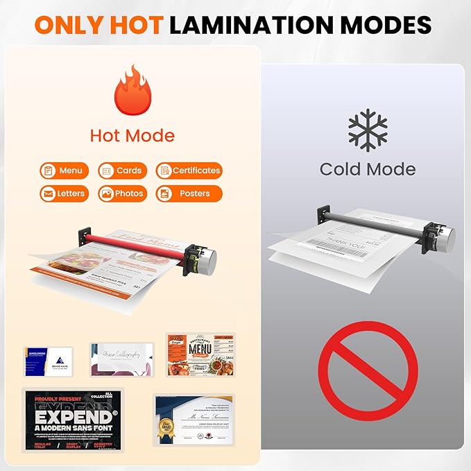 CAREGY 9-Inch Thermal Laminator Machine for Documents and Photos, Easy to Use for Office, School, Business and Home- Black