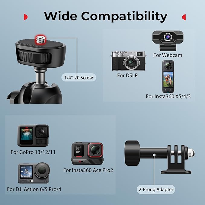 SMALLRIG Small Camera Tripod Selfie Stick, Extendable 8"-15" Mini Handheld - Image 6