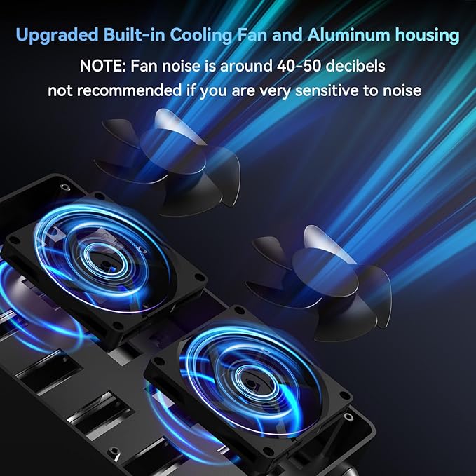 6 Bay Hard Drive Enclosure with Cooling Fan for 2.5“/3.5" SATA HDD/SSD with USB A/C 3.0, Support Hot Swappable, Daisy Chain Expansion, Tool-Free HDD Enclosure, DAS(NO RAID/NAS)