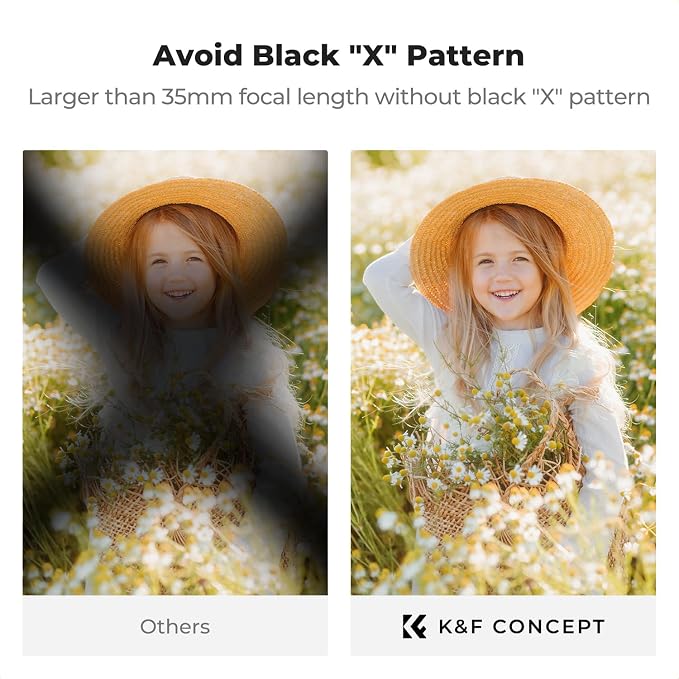 K&F CONCEPT 72mm Black Diffusion Mist Effect 1/4 & Variable ND2-32 & Circular - Image 4