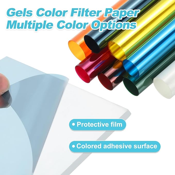 MECCANIXITY Lighting Gel Filter 15.7x19.7 Inch Dark Green Color Correction Sheet - Image 4