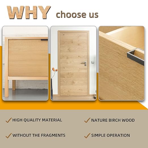 GSCIT Club Birch Edge Banding, 1 inch x 50ft roll of Veneer Edge Banding Preglued Flexible, Real Wood Tape Banding