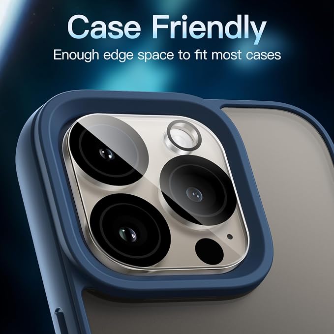 JETech Camera Lens Protector for iPhone 15 Pro 6.1-Inch and iPhone 15 Pro Max - Image 6