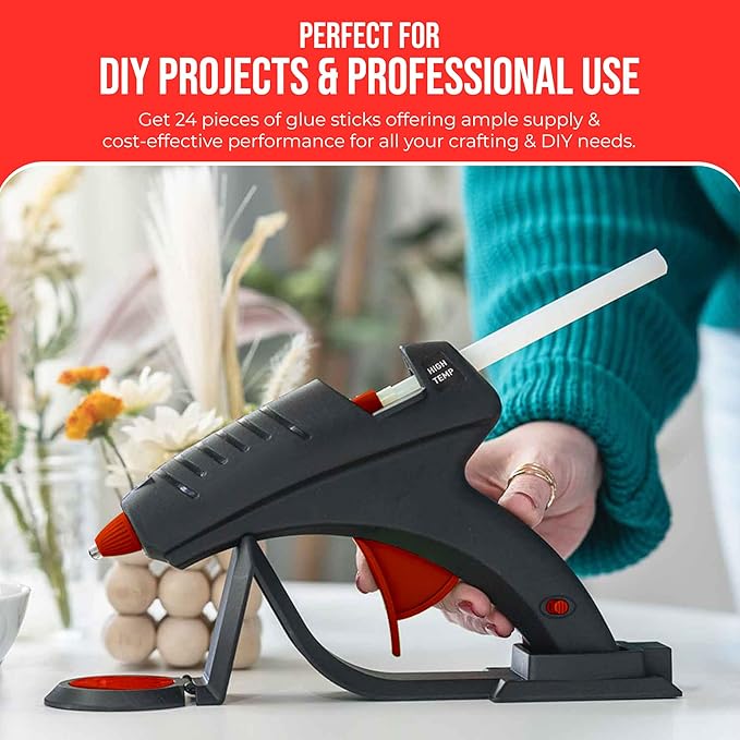 GlueSticksDirect Mini Size Hot Melt Glue Sticks for Glue Gun - Bulk 4in Army Green Glue Sticks - Great for Art Craft Repairs & Compatible w/Most Glue Guns - 5/16" X 4" (24 Sticks) - Made in USA