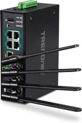 TRENDnet Industrial AC1200 Wireless Gigabit PoE+ Router, IP30 Housing, by TRENDnet