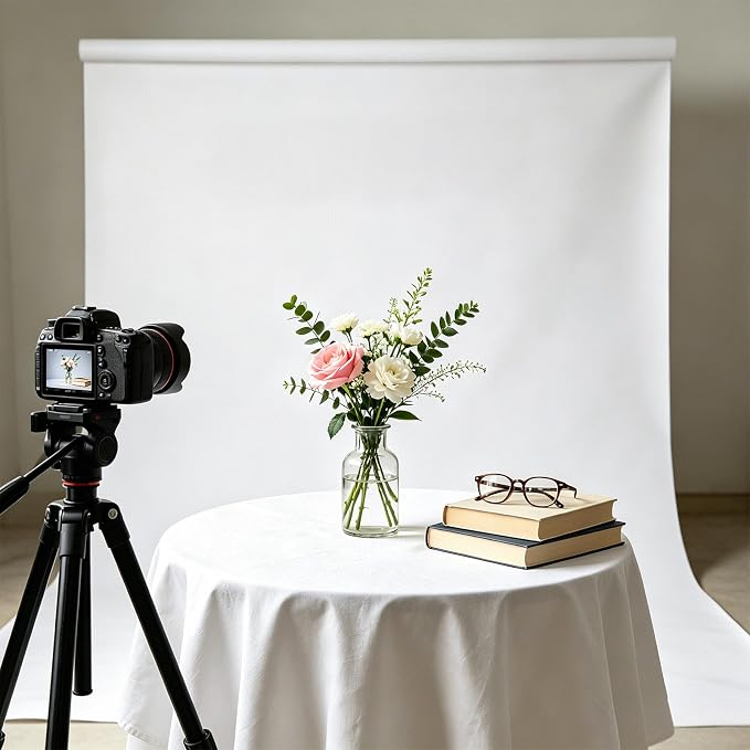 White Photography Backdrop for Photoshoot, Photo Backdrop Curtain - Image 7