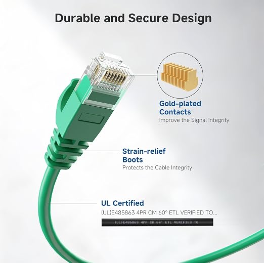 Cable Matters 10Gbps Snagless Short Cat 6 Ethernet Cable - 3ft - Image 5