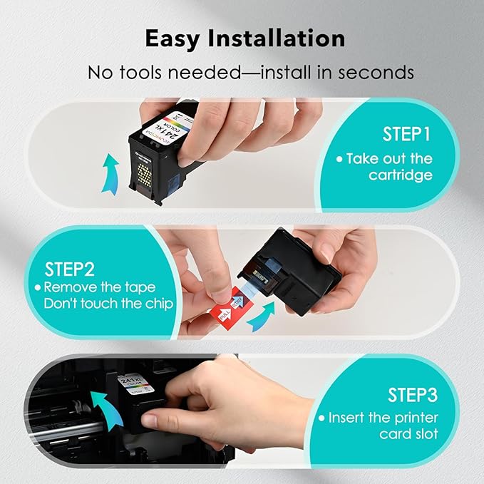 Remanufactured Ink Cartridge Replacement for Canon 240XL 241XL Combo Pack PG240 CL241 for PIXMA MG3620 TS5120 MG3520 MG3220 MG2120 MG4220 MX392 MX452 MX522 Printer (Black Color, 2 Pack)