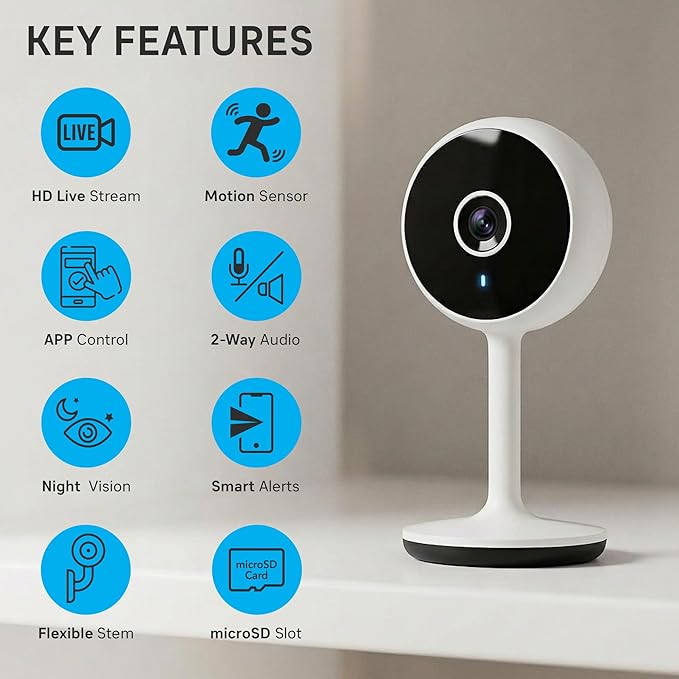 Geeni Vivid Indoor Smart Security Camera – HD Live Stream Camera - Image 3