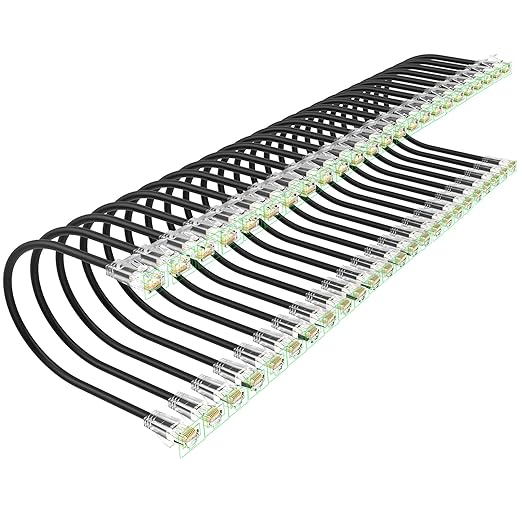 Cat 6 Patch Cables 3 feet, Slim Cat6a Ethernet Patch Cable 10Gbps 550Mhz by Unknown