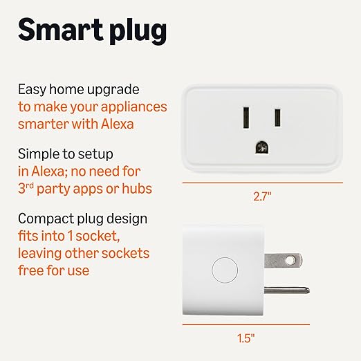 Amazon Basics Smart Plug with Timer Function, Voice Control, WiFi Outlet - Image 2