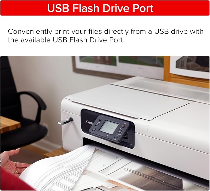 Canon imagePROGRAF TC-21M – Multifunction Printer| 24" Large Format Poster & Plotter Printer - Automatic Roll & Cut Sheet Paper Feeder, USB, Wi-Fi, LAN,White