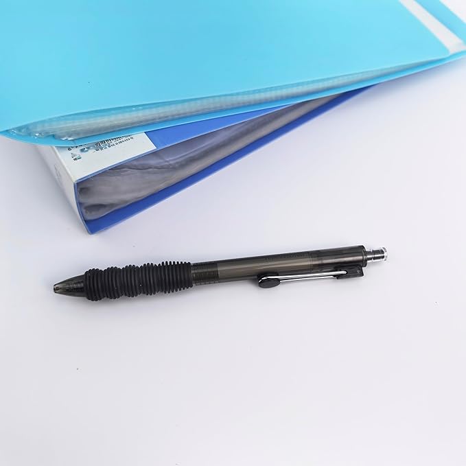 Fengtaiyuan Black Ink, 0.38mm, Retractable Gel Ink Rollerball Pens, Ultra Fine, Comfortable Grip, Easy Hold, Writting Smooth, 12 Pack (BlackZS038P12)