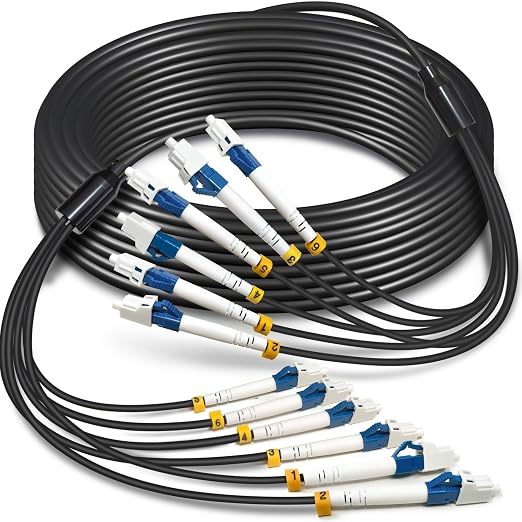 5 Meters 6 Core Industrial TPU LC to LC Outdoor Armored Fiber Optic Cable by YUTIANHOME