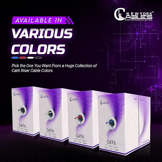 NewYork Cables | CAT6 Ethernet Cable 1000ft | Bulk Riser 23AWG, UTP 4 Pairs - Image 7