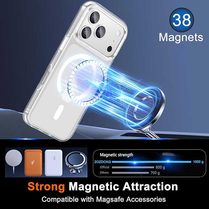 for iPhone 17 Pro Case Clear, Magnetic iPhone 17Pro Case - Image 4