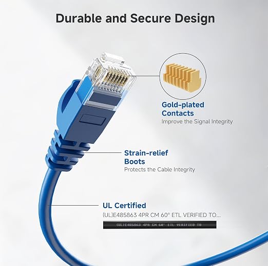 Cable Matters 10Gbps Snagless Cat 6 Ethernet Cable - 7ft - Image 5