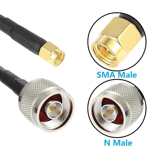 2ft N Male to SMA Male Cable 2PCS, SMA to N Cable 50 ohm Ultra Low Loss KMR240 - Image 7