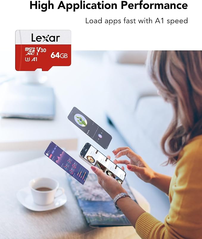 Lexar E-Series 64GB Micro SD Card, microSDXC UHS-I Flash Memory Card - Image 6