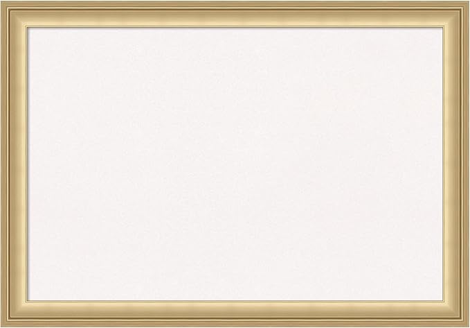Amanti Art White Cork Board for Wall, 14x20 Vision Board with Gold Frame, Small Corkboard Office Decor for Home Organization, Casual Corkboard Pinboard to Display Items for Home Organization in