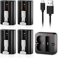 4-Pack Replacement Battery for Ring Doorbell - 7200mAh Rechargeable Camera by Lesaps