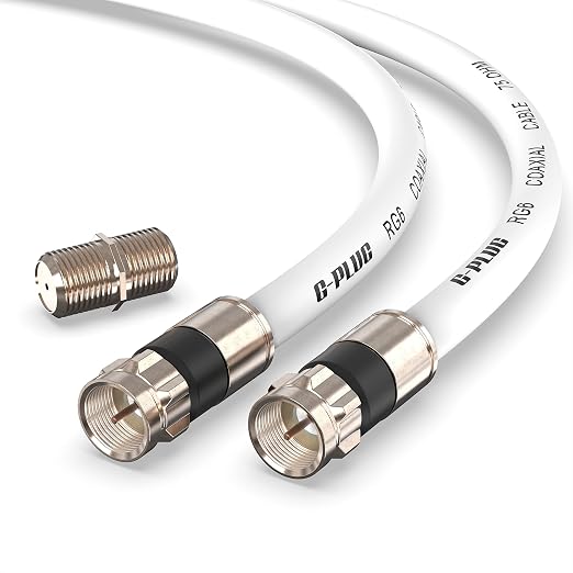 G-PLUG 20FT RG6 Coaxial Cable Connectors Set by G-PLUG