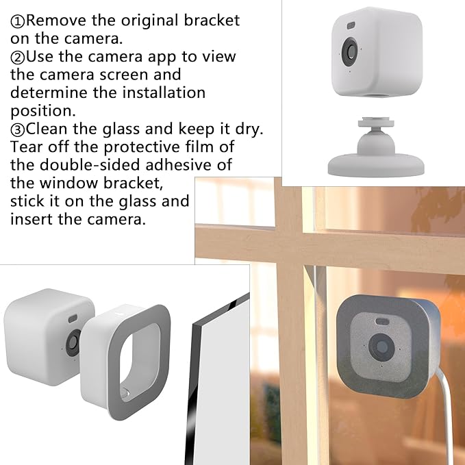 Teccle 2 Pack Window Mount for Blink Mini 2k / 2, Through Glass Use Blink - Image 3