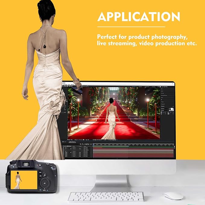 Yellow Photo Backdrop, Photo Booth Portrait Photography Backdrops, Studio - Image 3