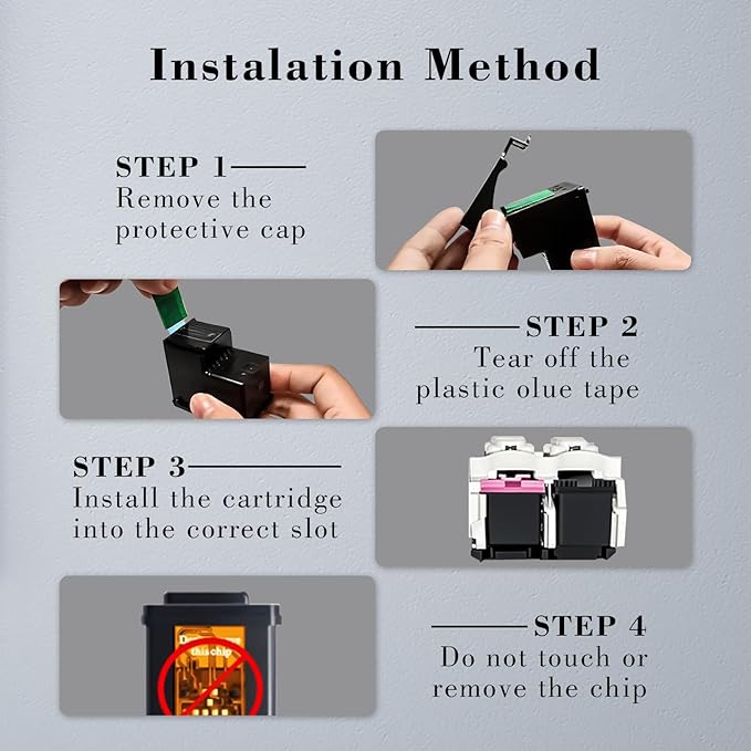 Printer Ink 62 XL 62XL Envy 7645 for 62 XL Black Ink Cartridge Ink 62 62XL Ink Cartridges Black HP62 HP62BK with ENVY 5540 5544 5545 5642 5660 5664 7640 7645, OfficeJet 200 250 258 5740 5745 5746 8040