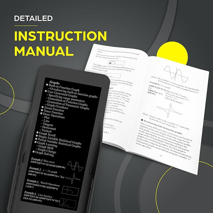 TOVO Scientific Calculator with Graphing Functions, Multiple Modes, 360 Functions, Large Screen, Intuitive Interface for Beginners, High School & Advanced Courses, TS-259 (Developed by CATIGA)