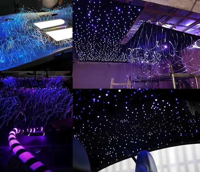 AKEPO End Glow Fiber Optic Light Cable 300pcs*Ф0.03in/0.75mm*9.8ft/3m, PMMA - Image 5