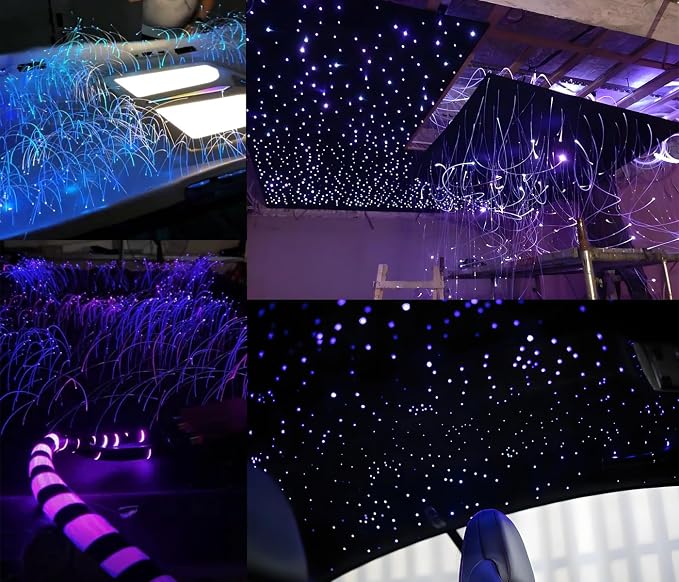 AKEPO End Glow Fiber Optic Light Cable 300pcs*Ф0.03in/0.75mm*9.8ft/3m, PMMA - Image 5