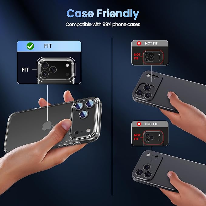 CACOE Camera Lens Protector for iPhone 17 Pro - Image 7