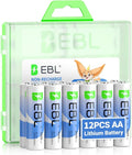 EBL AA Lithium Batteries 12 Pack, 3000mAh 1.5V High-Capacity Non-Rechargeable by EBL