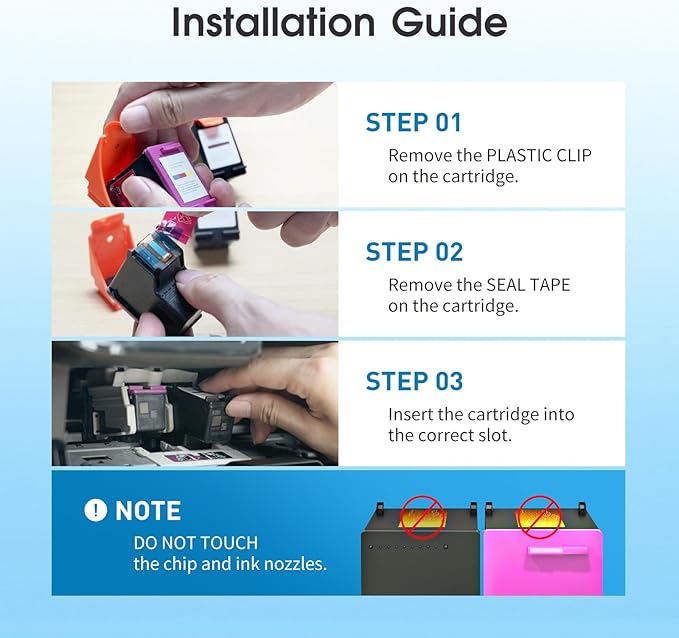 Remanufactured 61XL Ink Cartridge Replacement for HP Ink 61 Combo Pack for HP Envy 4500 5530 4502 4501 5535 OfficeJet 4630 4635 DeskJet 2540 1000 1010 1510, 2-Pack
