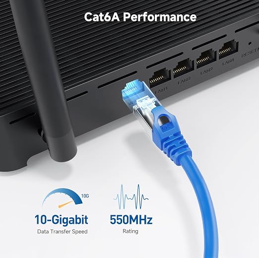 Cable Matters 10Gbps Snagless Long Shielded Cat 6A Ethernet Cable - 200ft - Image 4