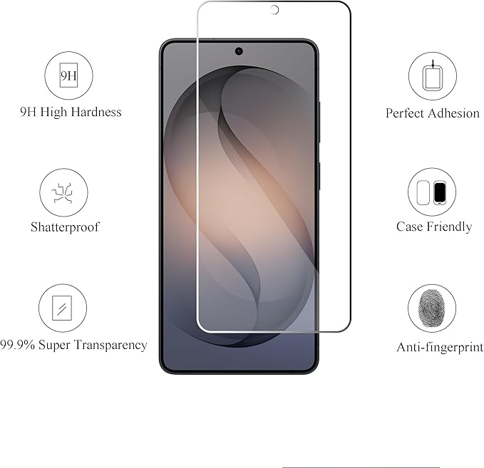 Ailun Glass Screen Protector for Galaxy S26 Ultra 3Pack + 2Pack Camera Lens - Image 2