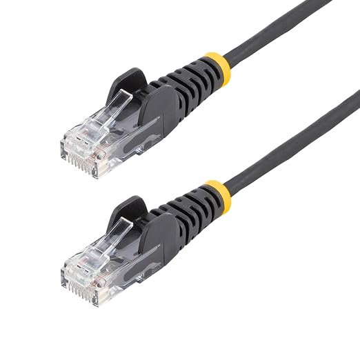 StarTech.com 50ft Black Slim CAT6 Ethernet Cable, Snagless RJ45, 28AWG Pure by StarTech