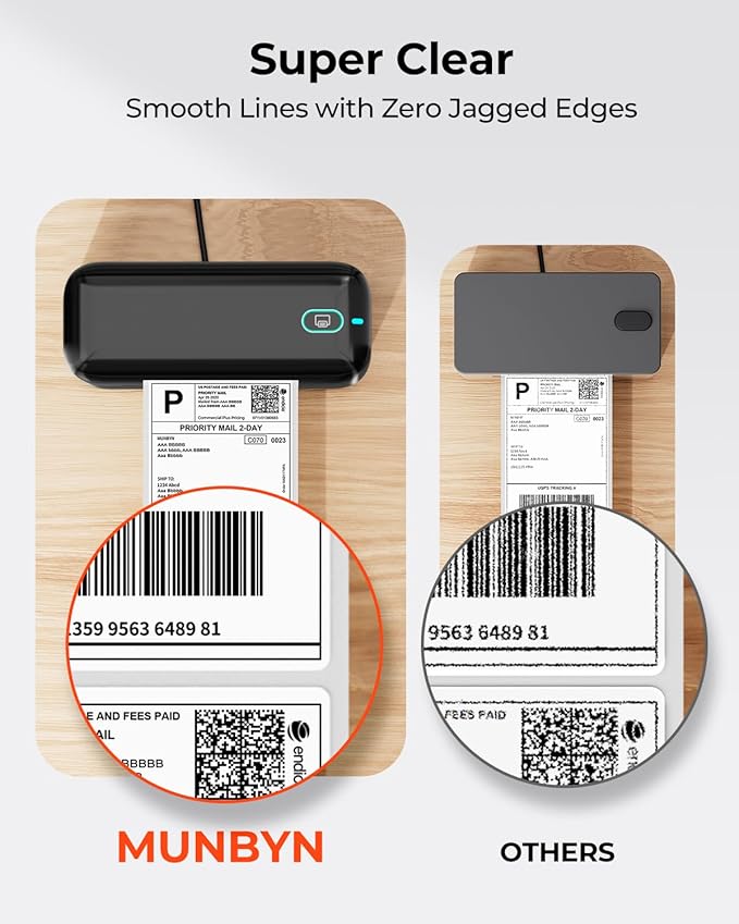 MUNBYN Bluetooth Thermal Label Printer RealWriter RW402B, 4x6 Shipping Label Printer for Small Business, Compatible with Android, iPhone and Windows, Mac, Chromebook, Ebay, USPS, FedEx, Shopify